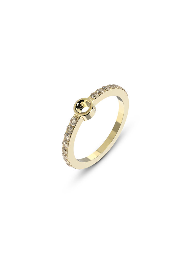 Melano Twisted ring Tula Champagne Goudkleurig