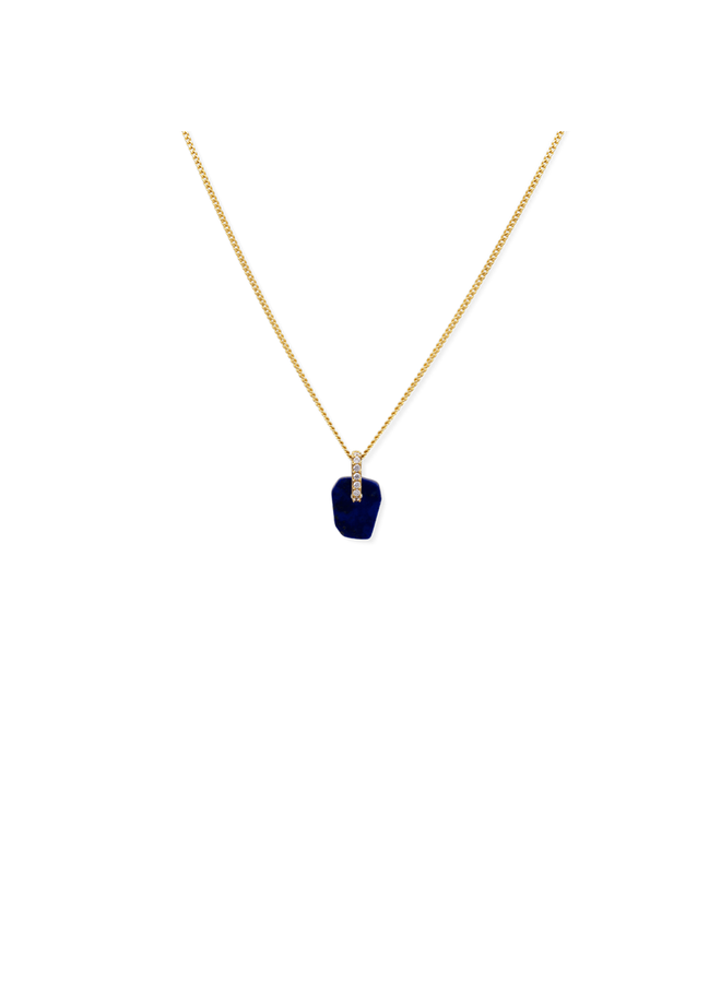 Vedder & Vedder ketting Gemstone Lapis Lazuli Goud Verguld