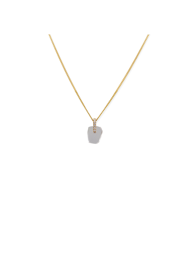 Vedder & Vedder ketting Gemstone Rock Crystal Goud Verguld