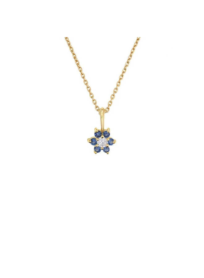 Vedder & Vedder ketting Flora Flower September Goud Verguld