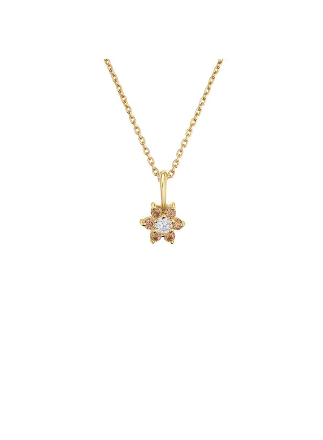 Vedder & Vedder ketting Flora Flower November Goud Verguld