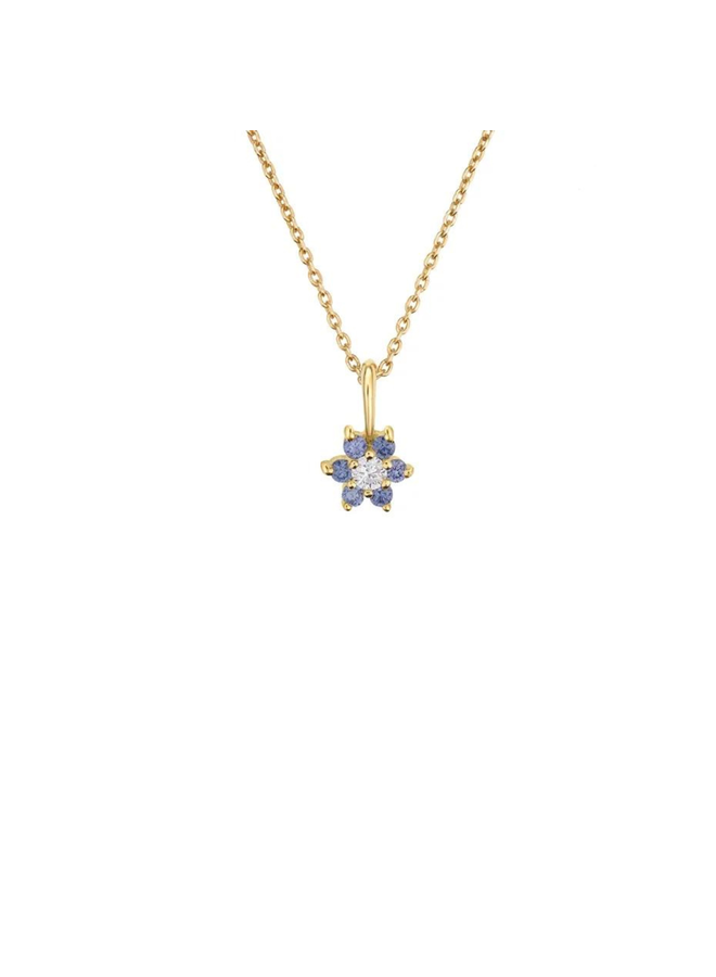 Vedder & Vedder ketting Flora Flower December Goud Verguld