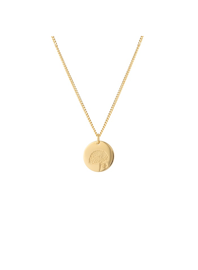 Vedder & Vedder ketting Birthflower November Goud Verguld