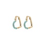 Biba oorbellen 82945 Turquoise/Goudkleurig