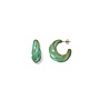 LOTT. oorbellen Twist Creool S Turquoise/Goud verguld