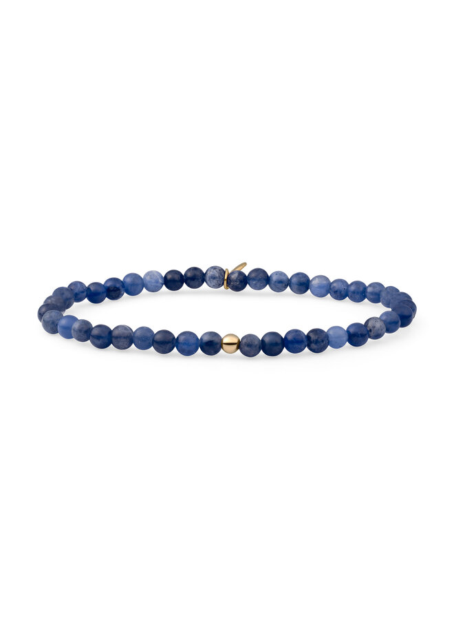 Sparkling Jewels armband Saturn Small Sodalite Goudkleurig