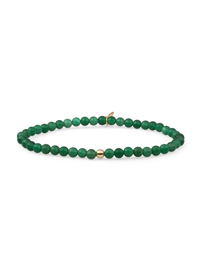 Sparkling Jewels armband Saturn Small Green Onyx Goudkleurig