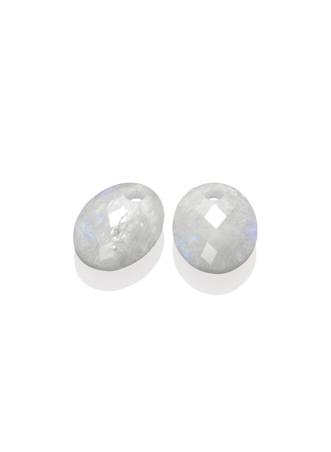 Sparkling Jewels oorbel Edelstenen Medium Oval Moonstone