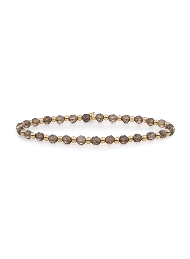 Sparkling Jewels armband Interstellar Smoky Quartz Goudkleurig