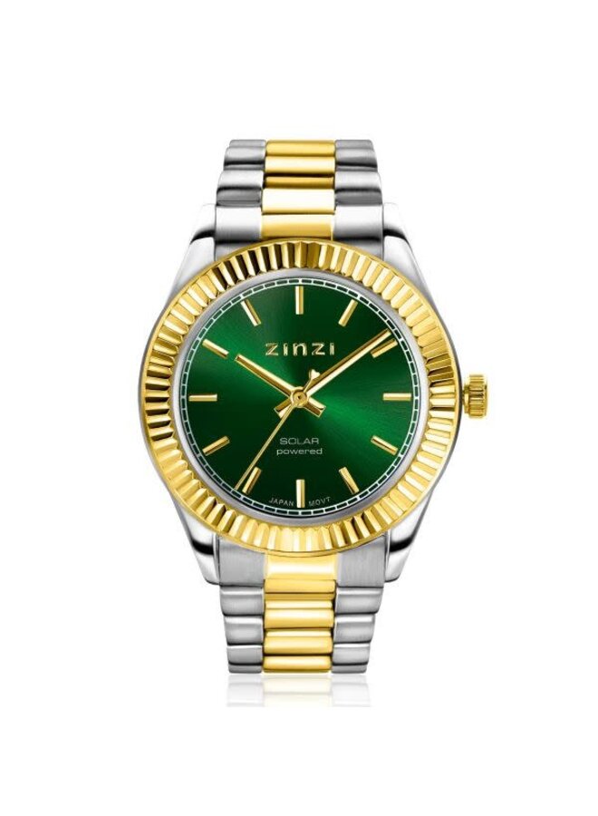 Zinzi horloge Solaris ZIW2135 Zilver-/Goudkleurig/Groen