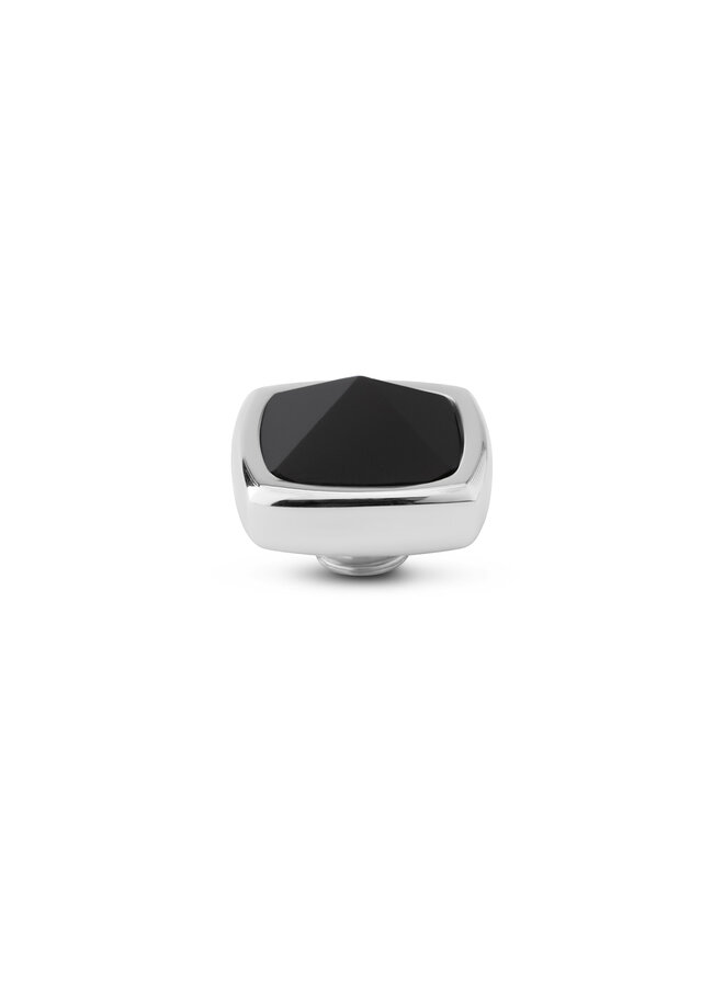 Melano Vivid meddy Boxy CZ Black Zilverkleurig