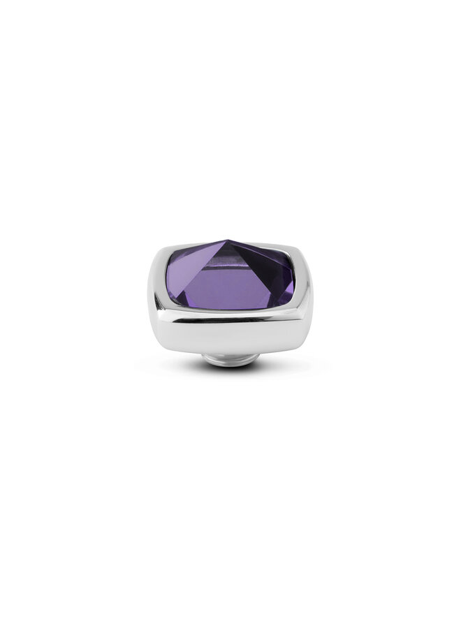 Melano Vivid meddy Boxy CZ Purple Zilverkleurig