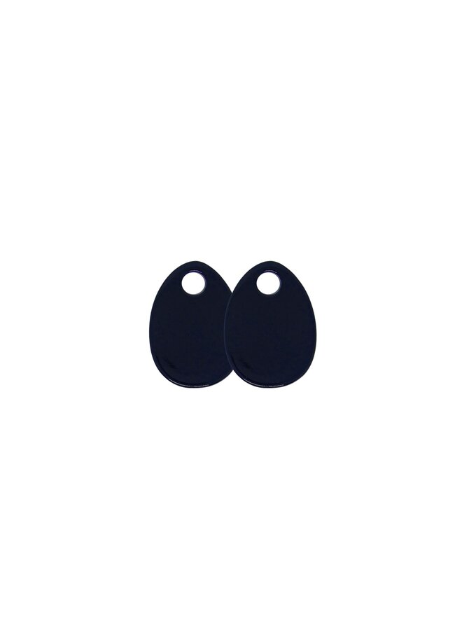 Bauer Basics oorbelhangers Ellips Donkerblauw
