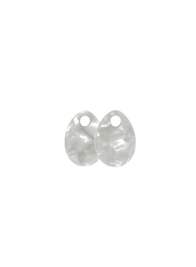 Bauer Basics oorbelhangers Ellips Parelmoer