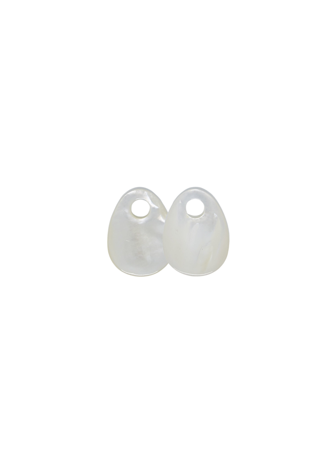 Bauer Basics oorbelhangers Ellips Wit