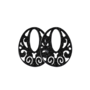 Bauer Basics oorbelhangers Open Druppel M Glitter Zwart