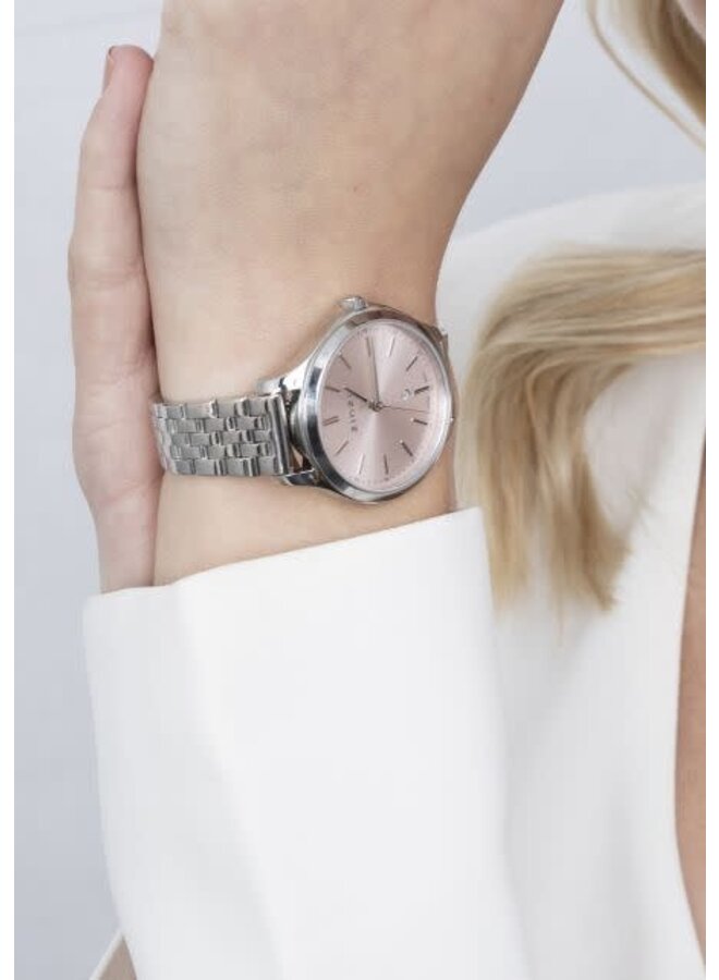 Zinzi horloge Classy ZIW1041 Zilverkleurig/Roze