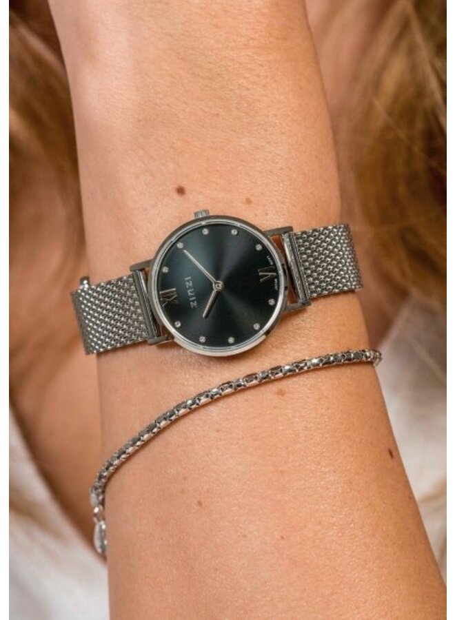 Zinzi horloge Lady ZIW629M Zilverkleurig/Zwart