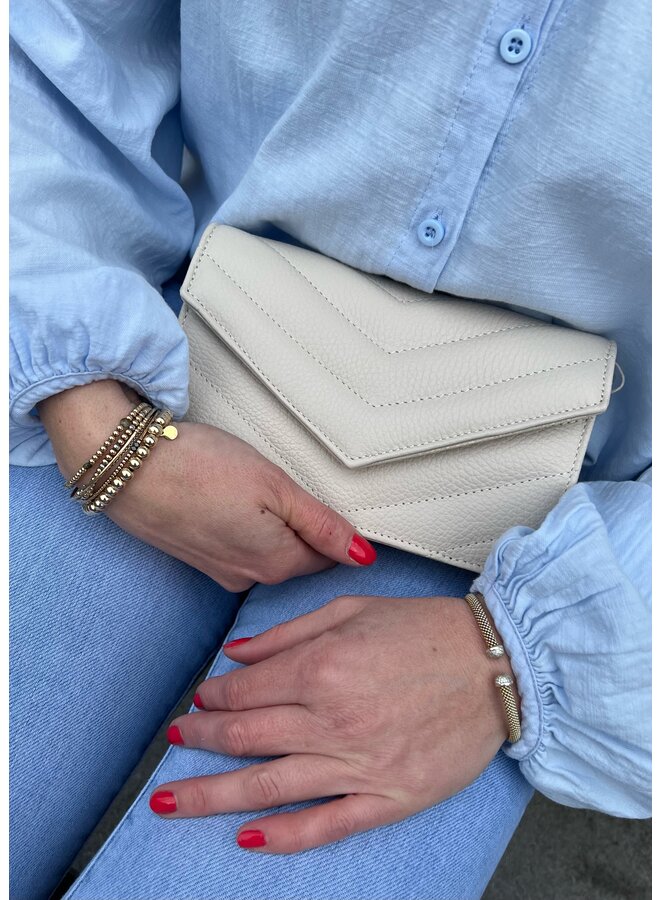 Jewelz tas Laurie Classic Grain Ecru/Goudkleurig