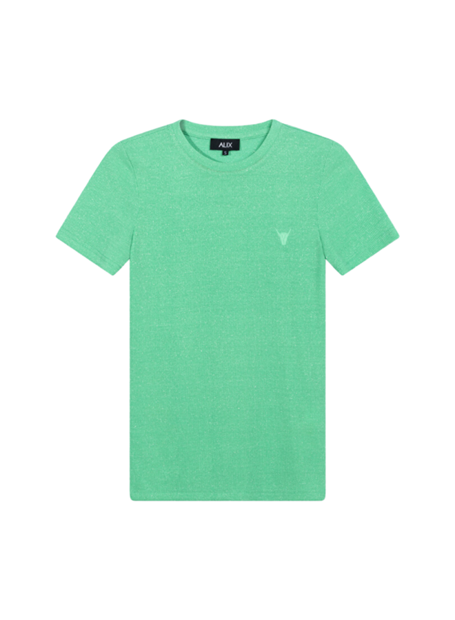 T-shirt Lurex Rib Green