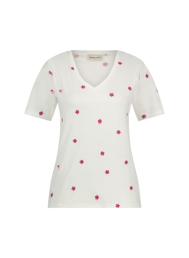 T-shirt Phill V-Neck Pink Flower