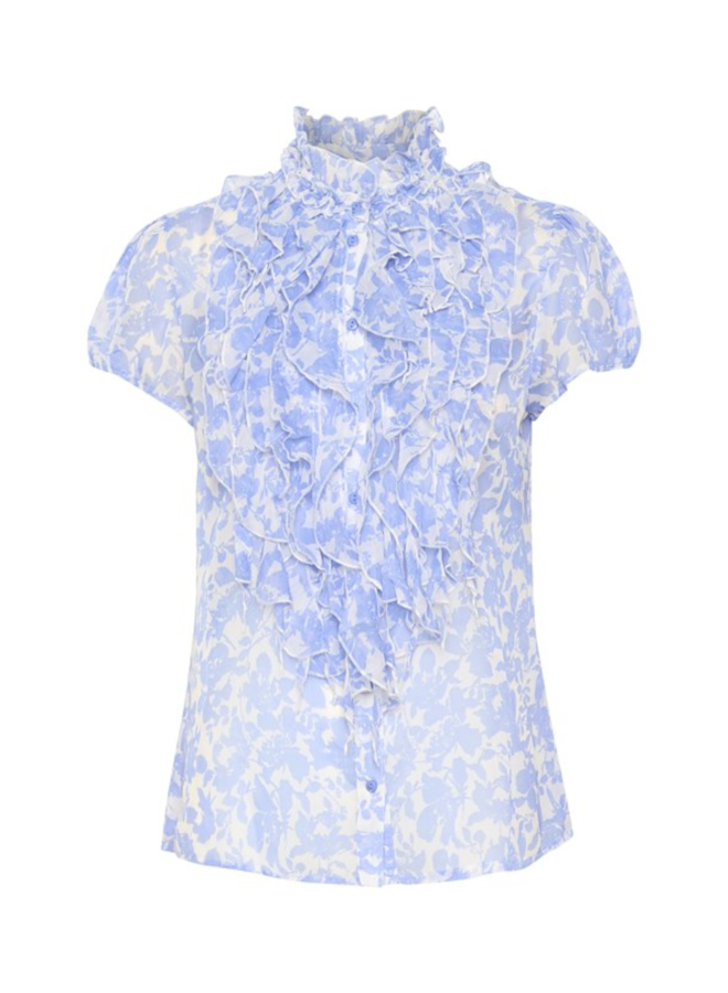 Blouse LiljaSZ Ultramarine Porcelain Blooms