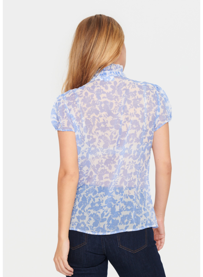 Blouse LiljaSZ Ultramarine Porcelain Blooms