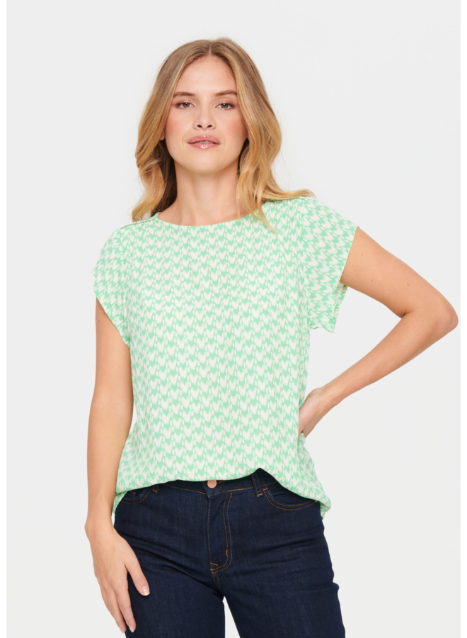 Top BlancaSZ Adele Zephyr Green Graphic