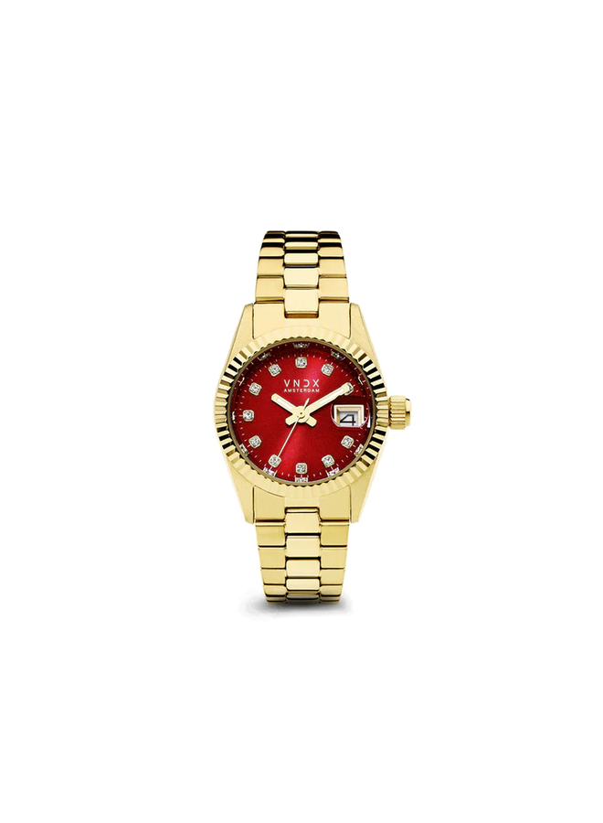 VNDX horloge Dare Devil XS MD43002-07 Goudkleurig/Rood