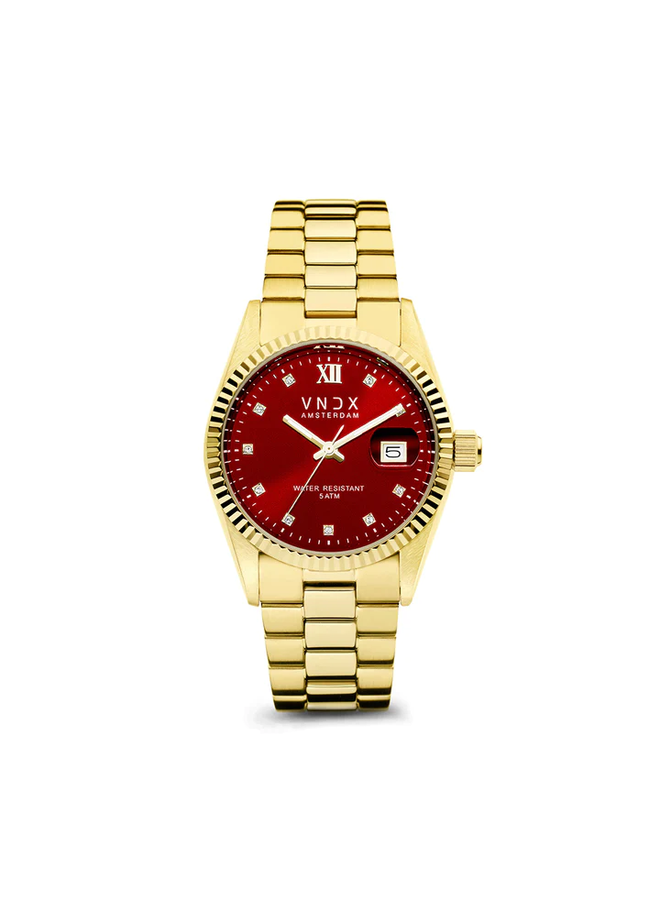 VNDX horloge Dare Devil M MD43006-07 Goudkleurig/Rood