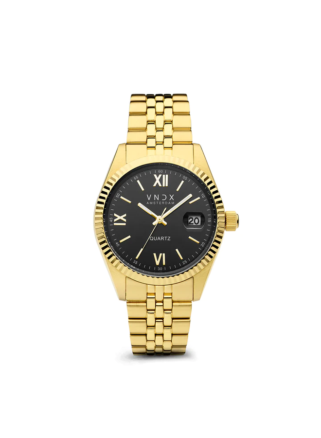 VNDX horloge Dare Devil XL MD43008-01 Goudkleurig/Zwart