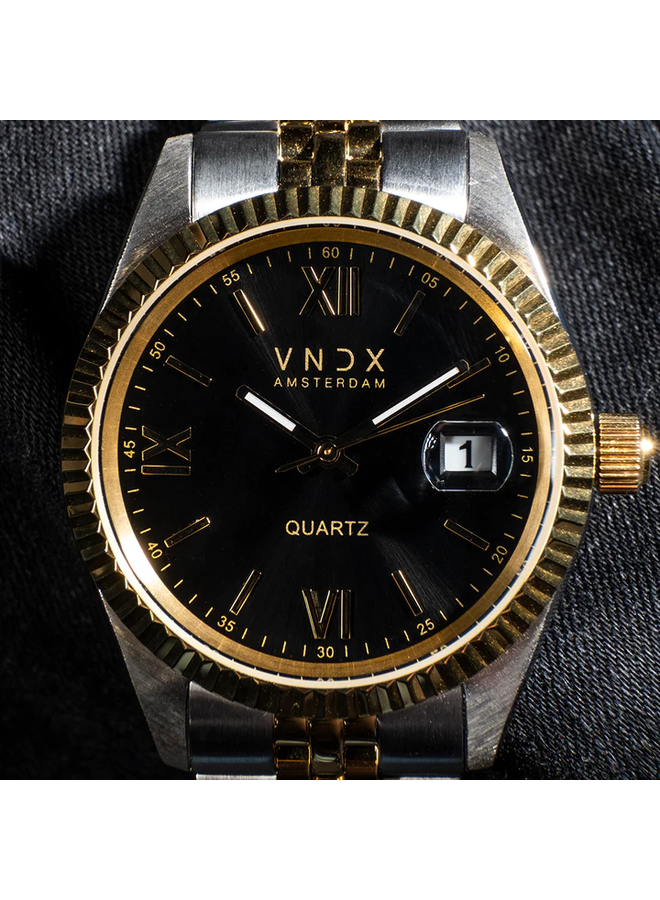 VNDX horloge Dare Devil XL MT43008-01 Zilver-/Goudkleurig/Zwart