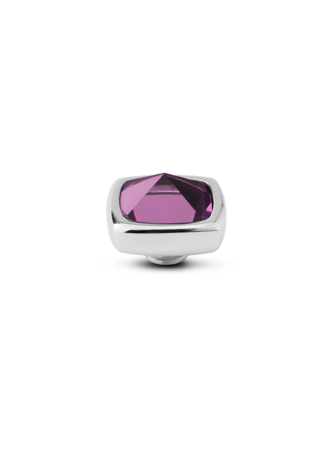 Melano Vivid meddy Boxy CZ Fuchsia Zilverkleurig