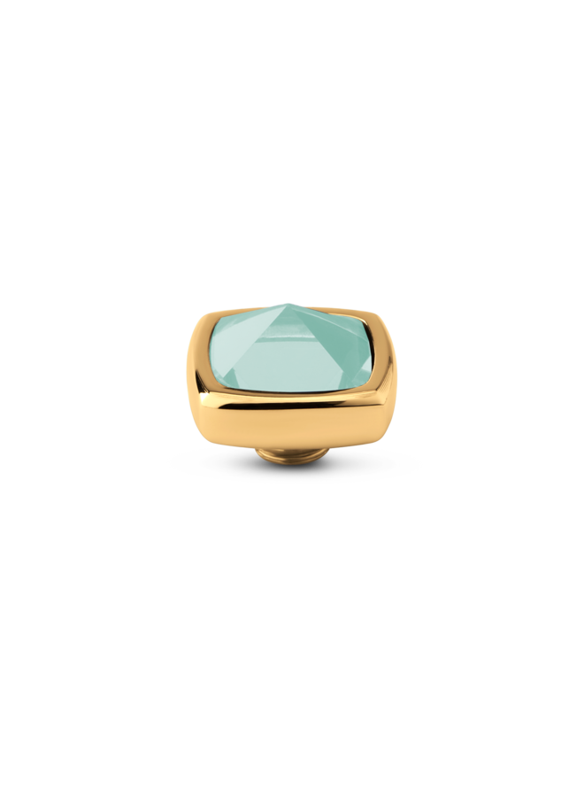 Melano Vivid meddy Boxy CZ Turquoise Goudkleurig