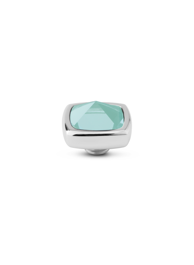 Melano Vivid meddy Boxy CZ Turquoise Zilverkleurig