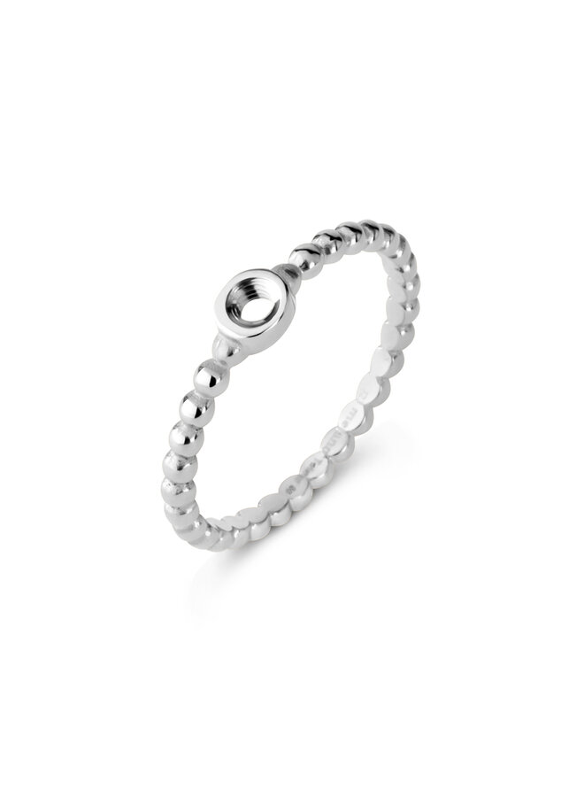 Melano Twisted ring Tiem Zilverkleurig