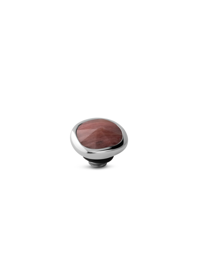 Melano Twisted meddy Gem Cloud Rhodonite Zilverkleurig