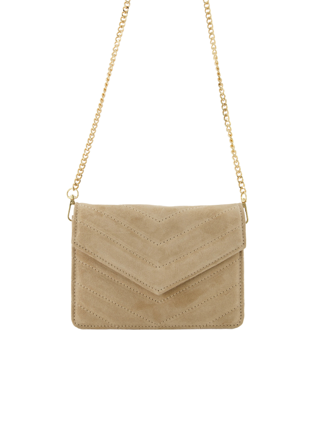 Jewelz tas Laurie Suède Zand/Goudkleurig