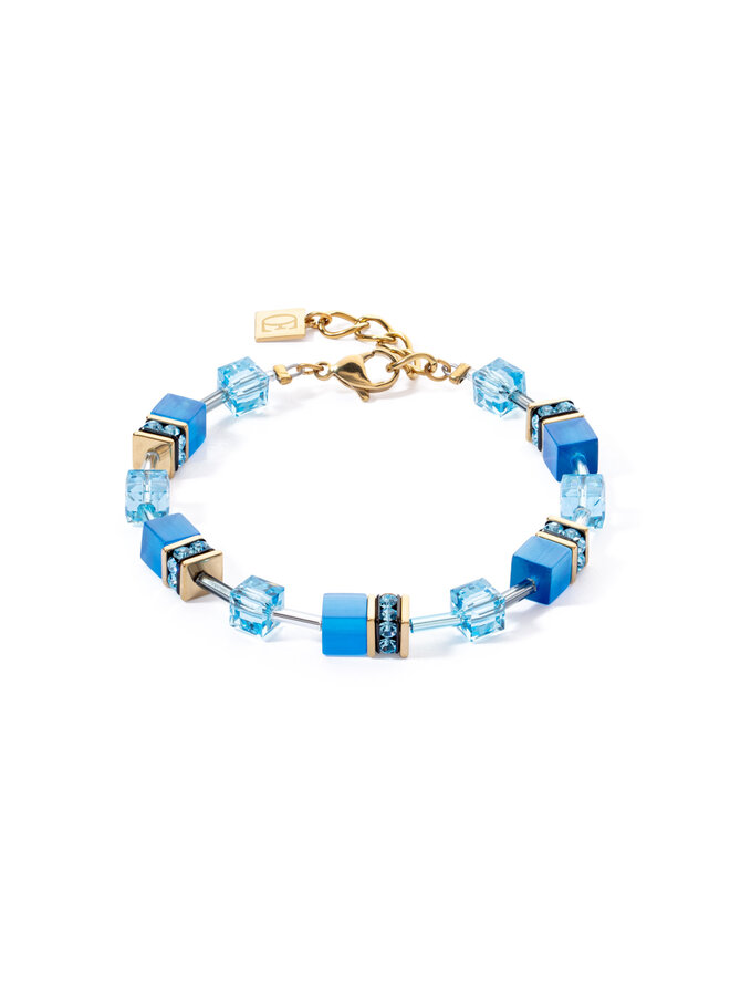 COEUR de LION armband 4020/0600 Turquoise/Goud Verguld