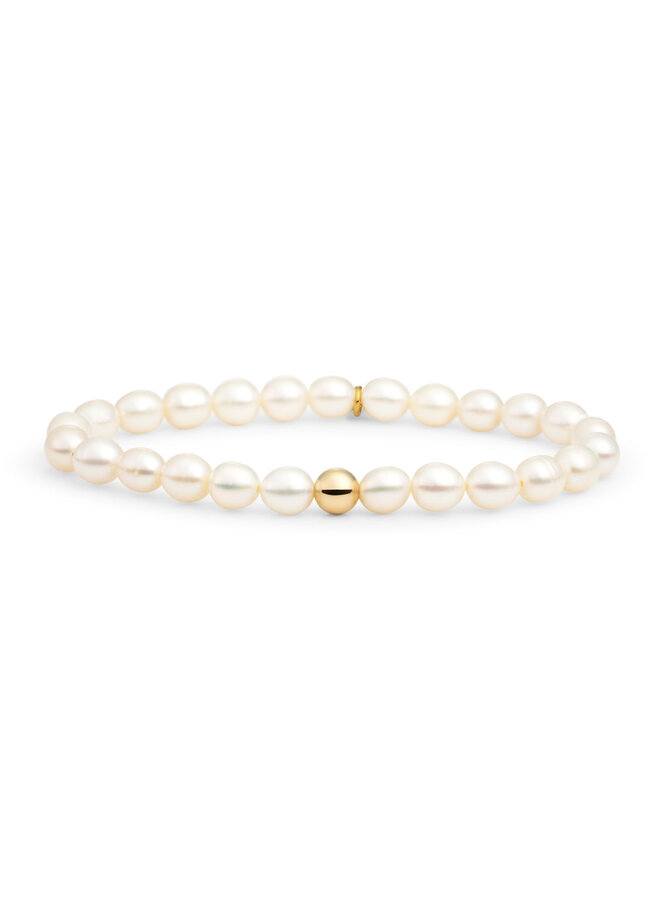 Sparkling Jewels armband Saturn Large Pearl Goudkleurig