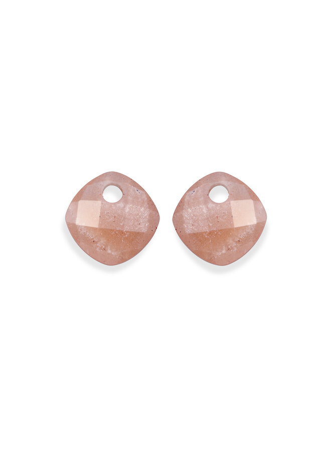 Sparkling Jewels oorbel Edelstenen Cushion Cut Sunstone