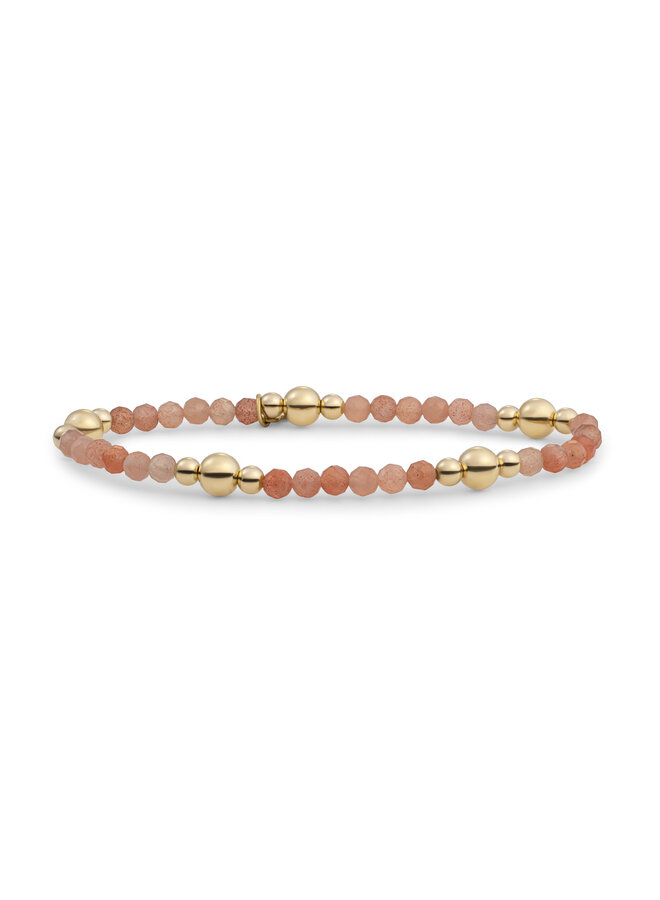 Sparkling Jewels armband Bold Mix Sunstone Goudkleurig