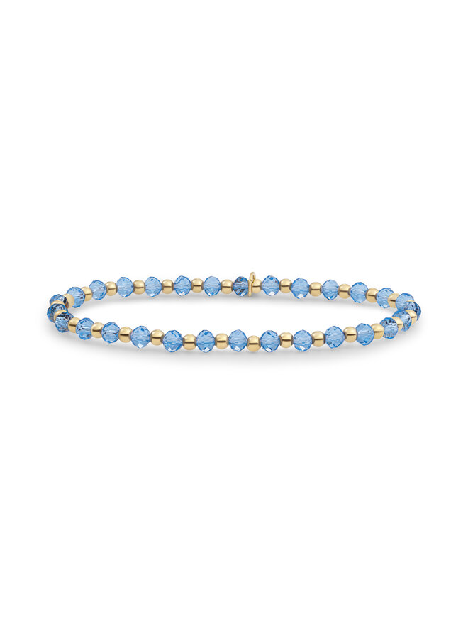 Sparkling Jewels armband Interstellar Aquamarine Goudkleurig