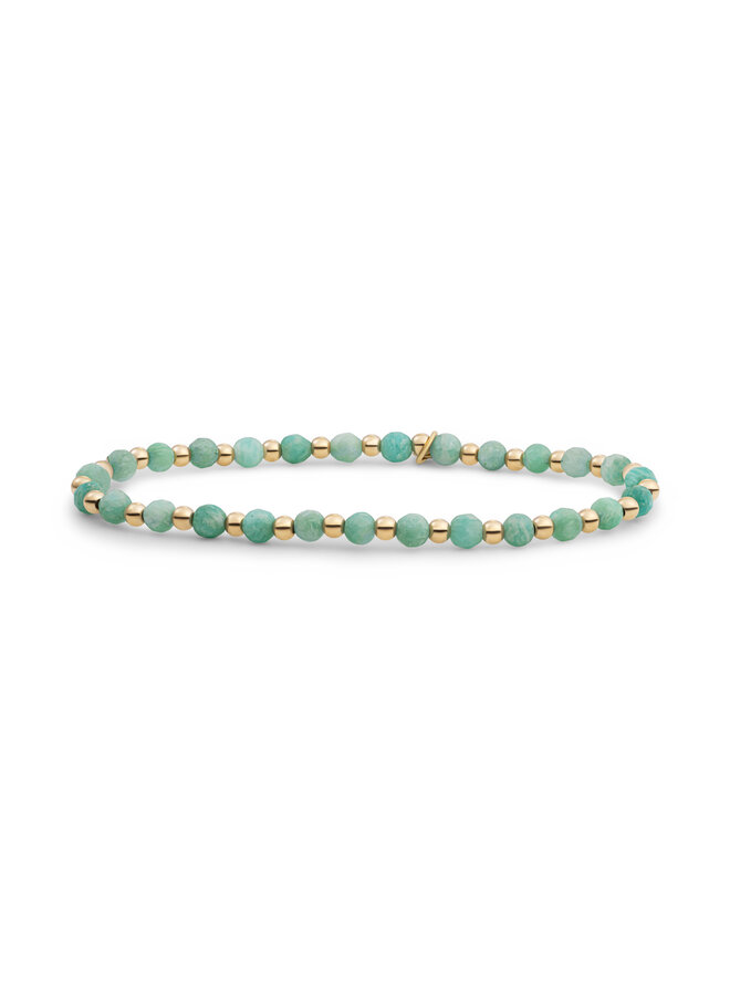 Sparkling Jewels armband Interstellar Rich Green Amazonite Goudkleurig