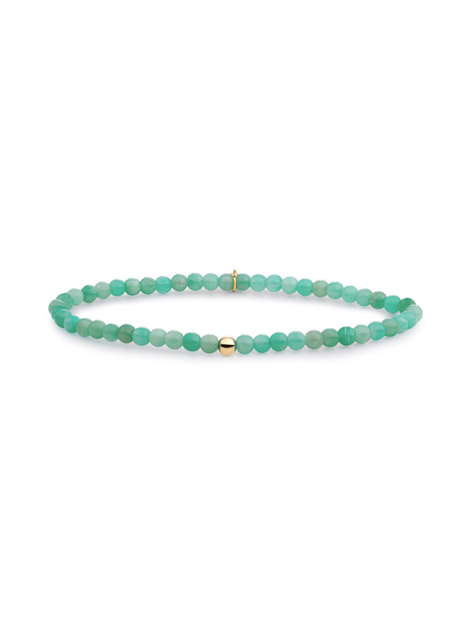 Sparkling Jewels armband Saturn Small Rich Green Amazonite Goudkleurig