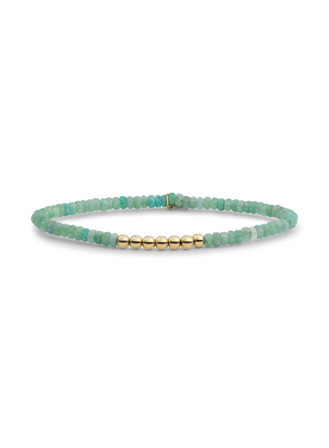 Sparkling Jewels armband Reverse Universe Rich Green Amazonite Goudkleurig