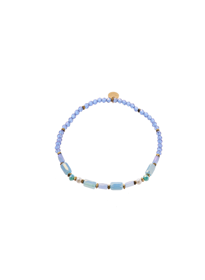 Day & Eve armband B4453-3 Blauw/Goudkleurig