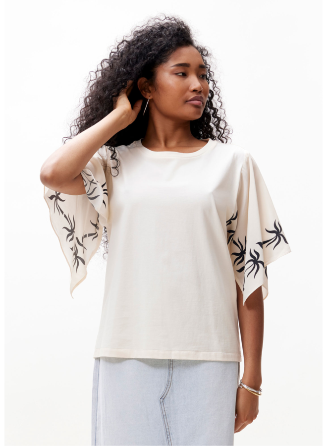 T-shirt Relaxed Scarf Vanilla Cream