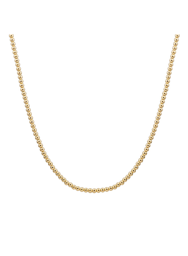 Sparkling Jewels ketting Beaded 3 mm Goudkleurig