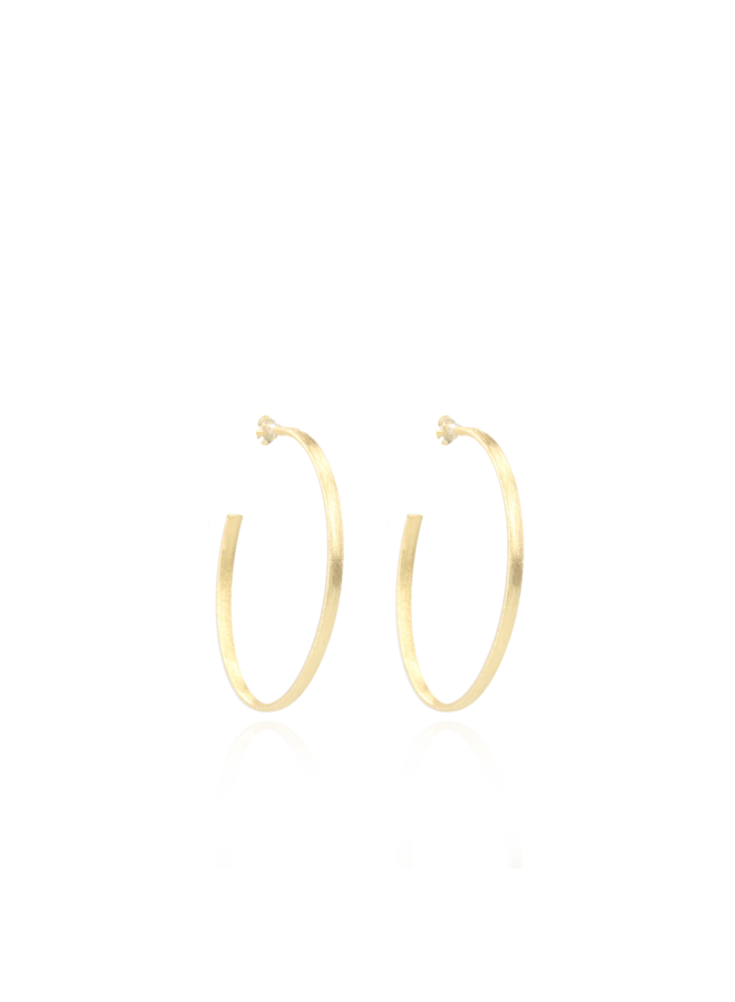 LOTT. oorbellen Creool Ovaal M Brushed Goud Verguld